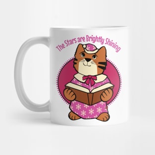 Stars are Brightly Shining Holiday Cat Mug